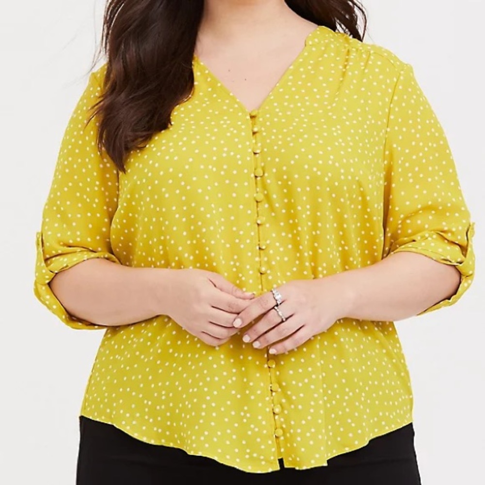 Torrid Polka Dot Blouse